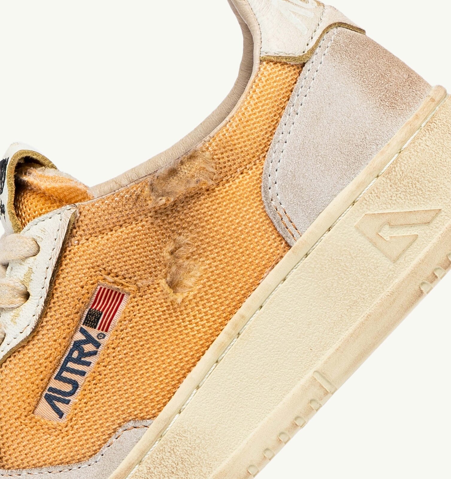 Medalist Low Super Vintage en cuir et mesh orange et blanc