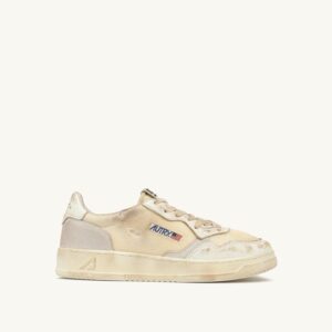 Medalist Low Super Vintage en cuir et mesh ivoire et blanc