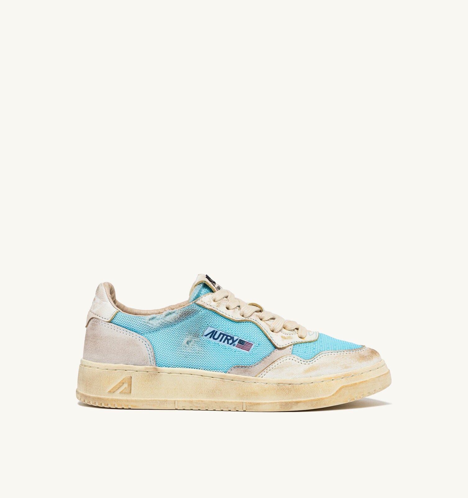 Medalist Low Super Vintage en cuir et mesh Celestial Blue et blanc