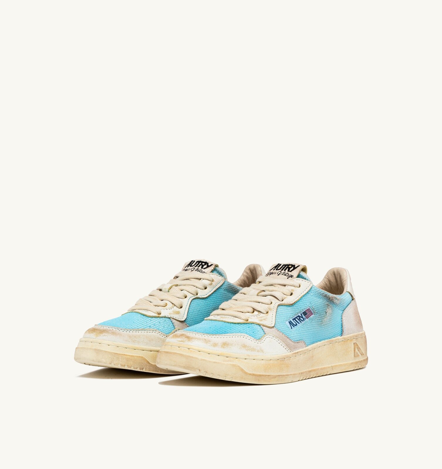 Medalist Low Super Vintage en cuir et mesh Celestial Blue et blanc