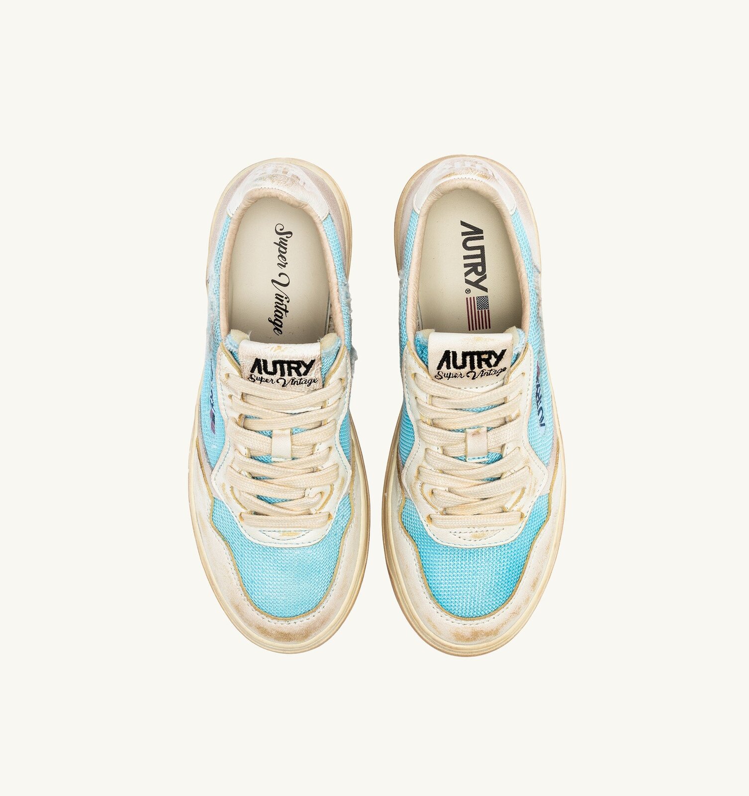 Medalist Low Super Vintage en cuir et mesh Celestial Blue et blanc