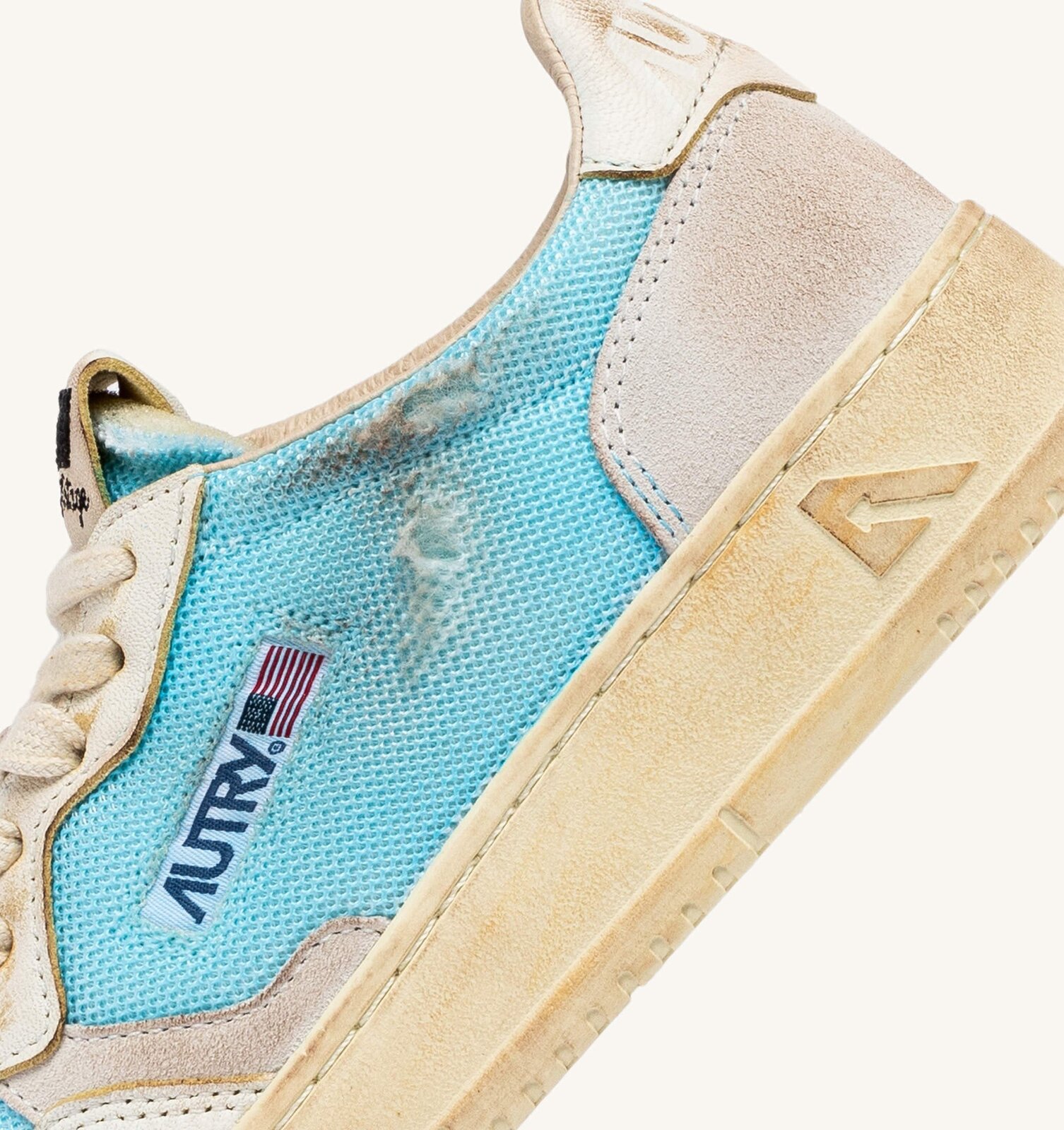 Medalist Low Super Vintage en cuir et mesh Celestial Blue et blanc