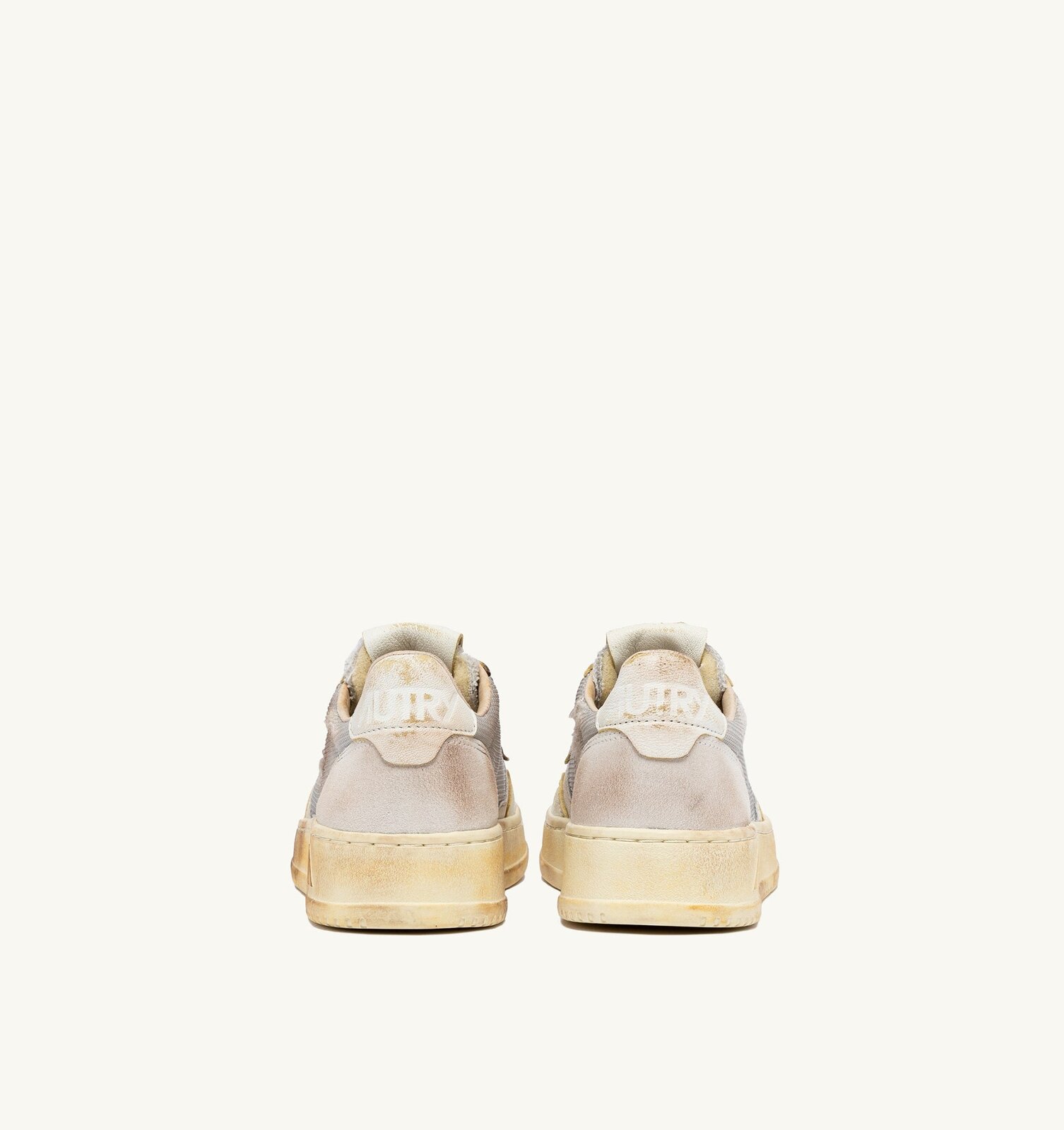 Medalist Low Super Vintage en cuir et mesh gris et blanc
