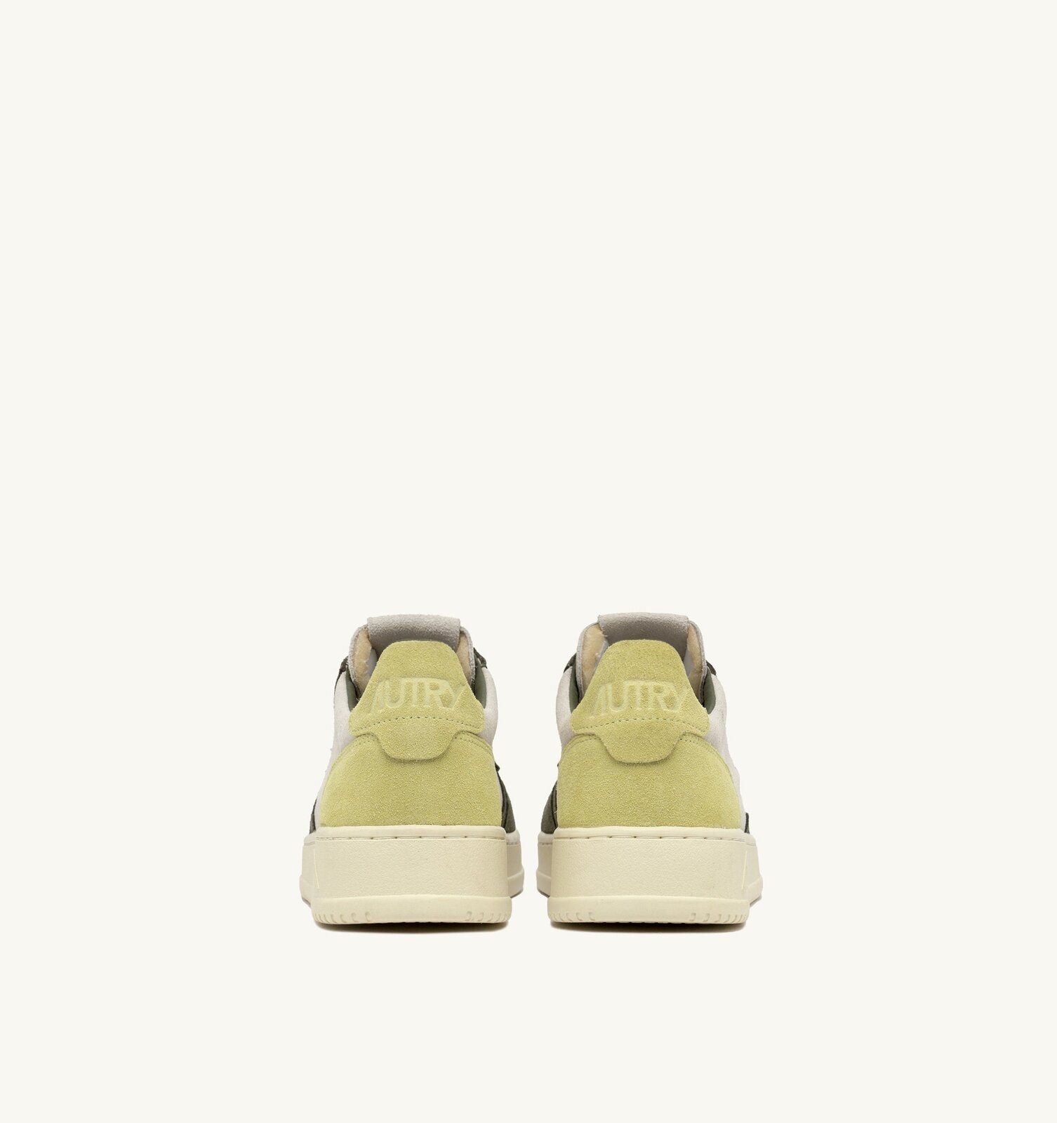 Medalist Low Tricolor en daim coloris Schio Green et Lemon