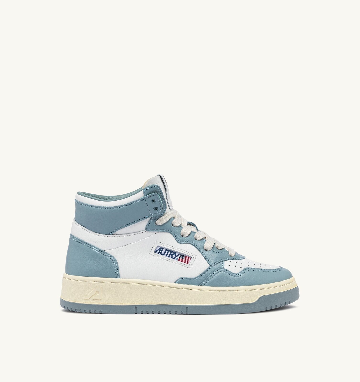 Medalist Mid bicolore en cuir coloris blanc et Silver Blue