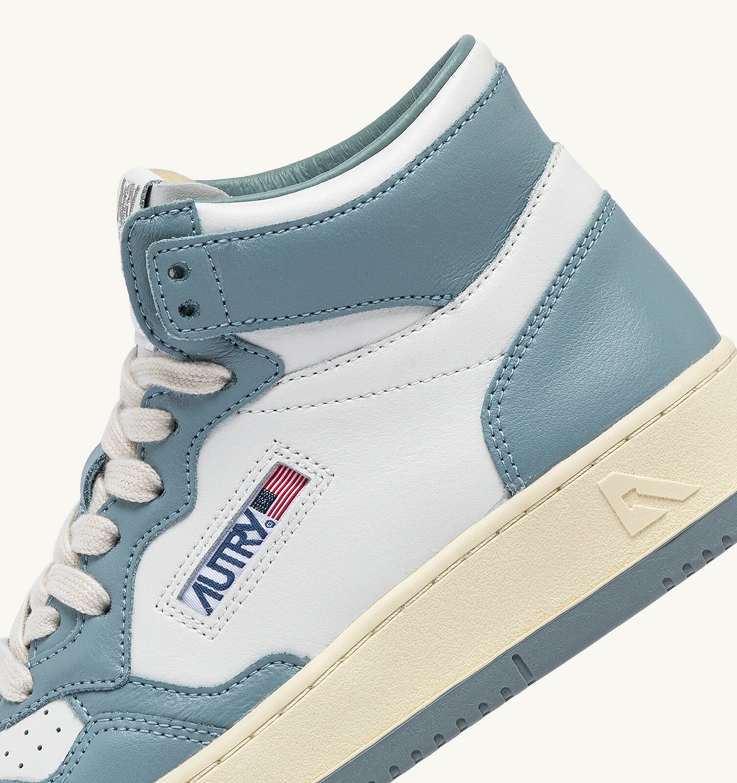 Medalist Mid bicolore en cuir coloris blanc et Silver Blue