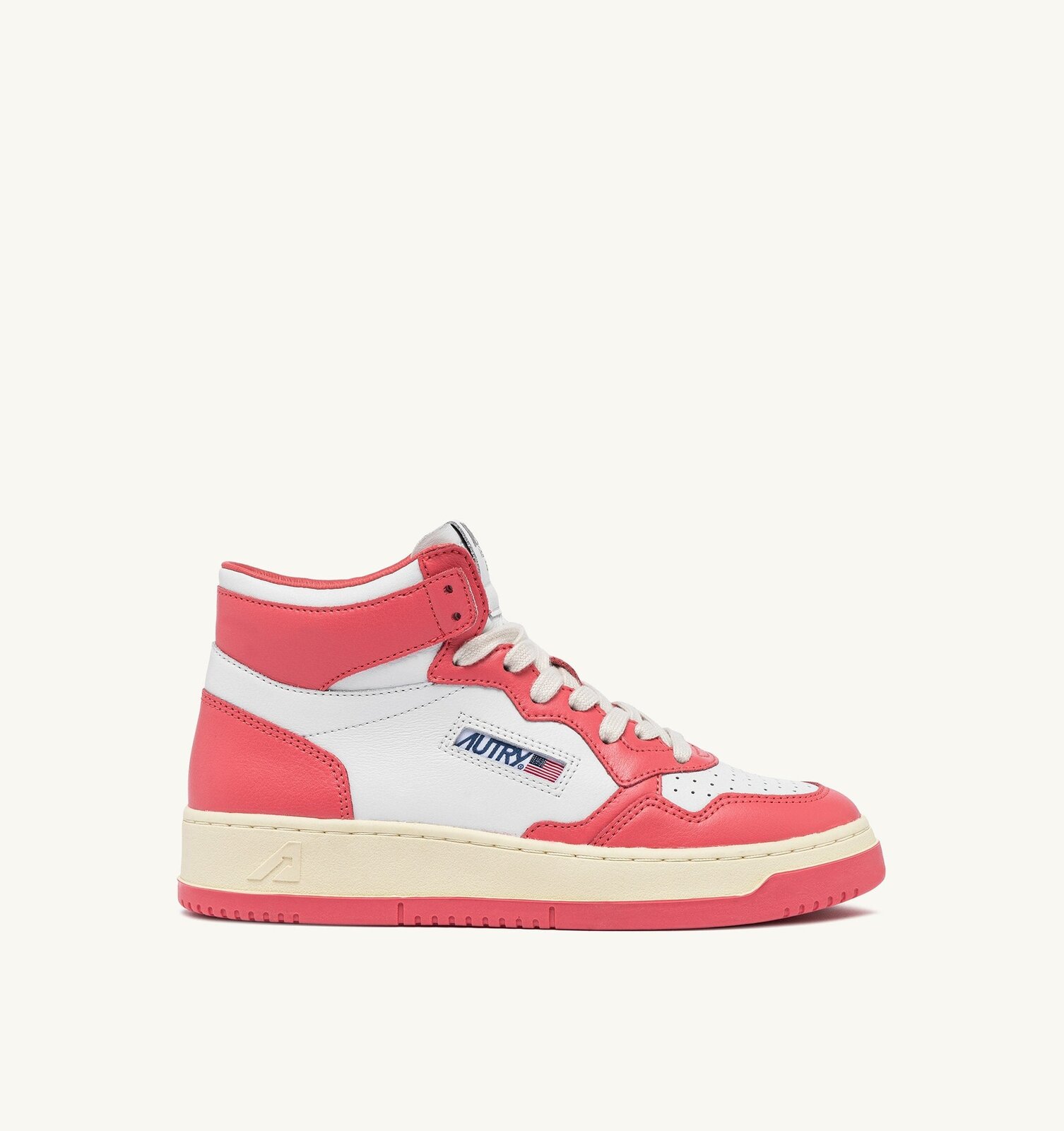 Medalist Mid bicolore en cuir coloris blanc et Tea Rose