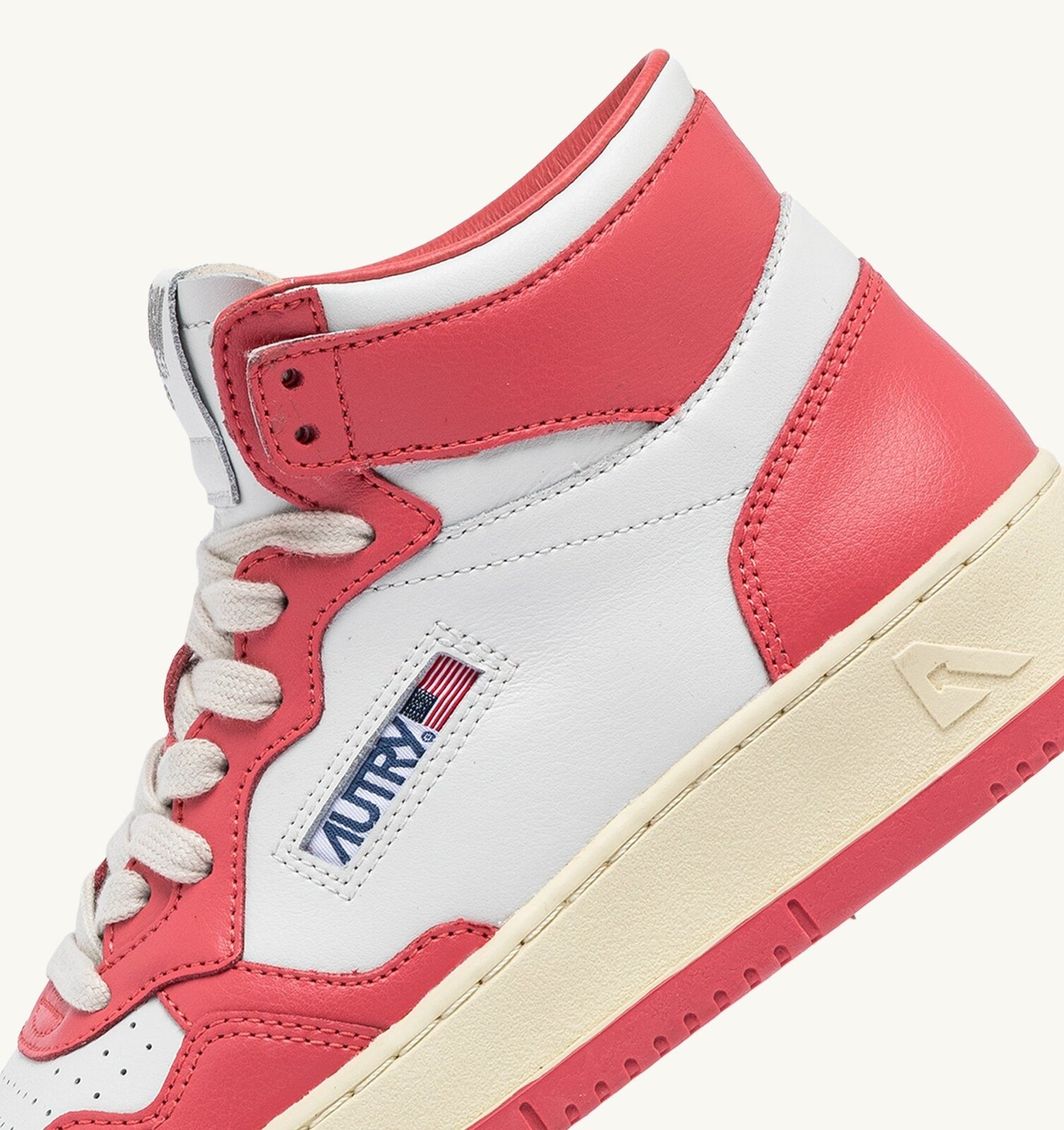 Medalist Mid bicolore en cuir coloris blanc et Tea Rose