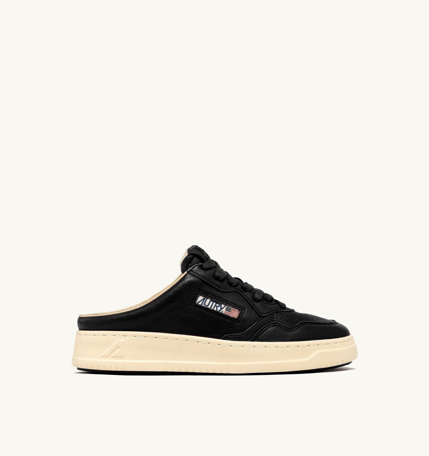 Medalist Mule en cuir nappa coloris noir