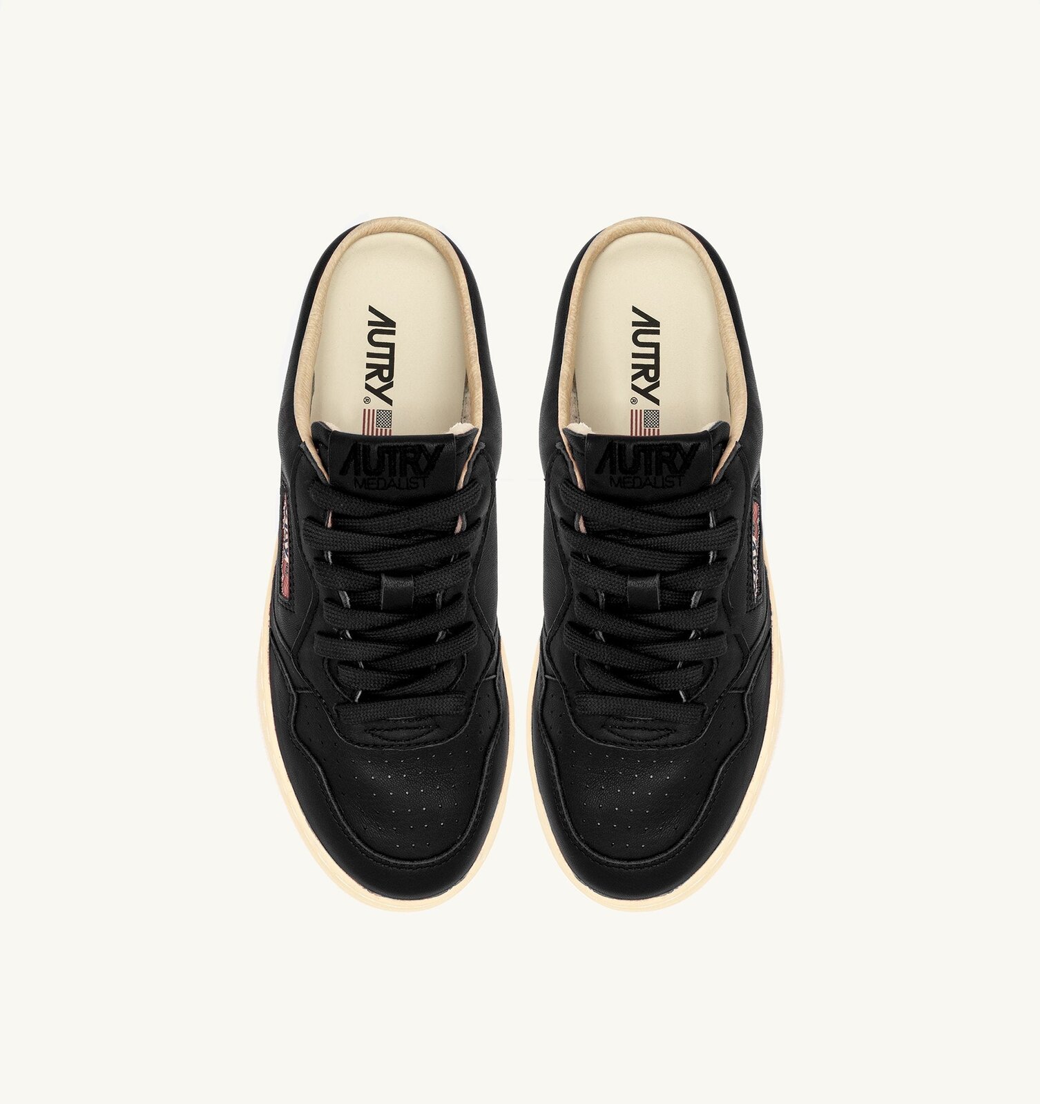 Medalist Mule en cuir nappa coloris noir