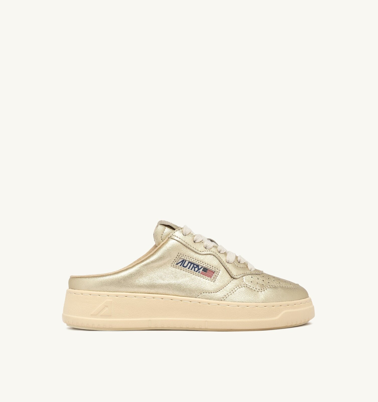 Medalist Mule en nappa coloris Platinum