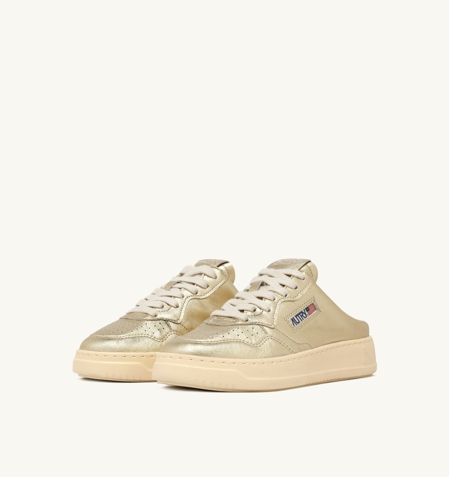 Medalist Mule en nappa coloris Platinum
