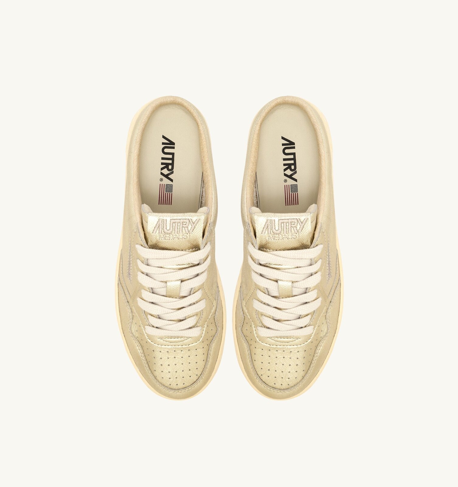 Medalist Mule en nappa coloris Platinum