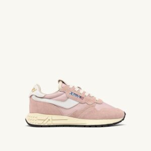 Reelwind Low en nylon et daim coloris blanc et Powder Pink