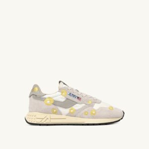 Reelwind Low brodée coloris blanc et buttercup
