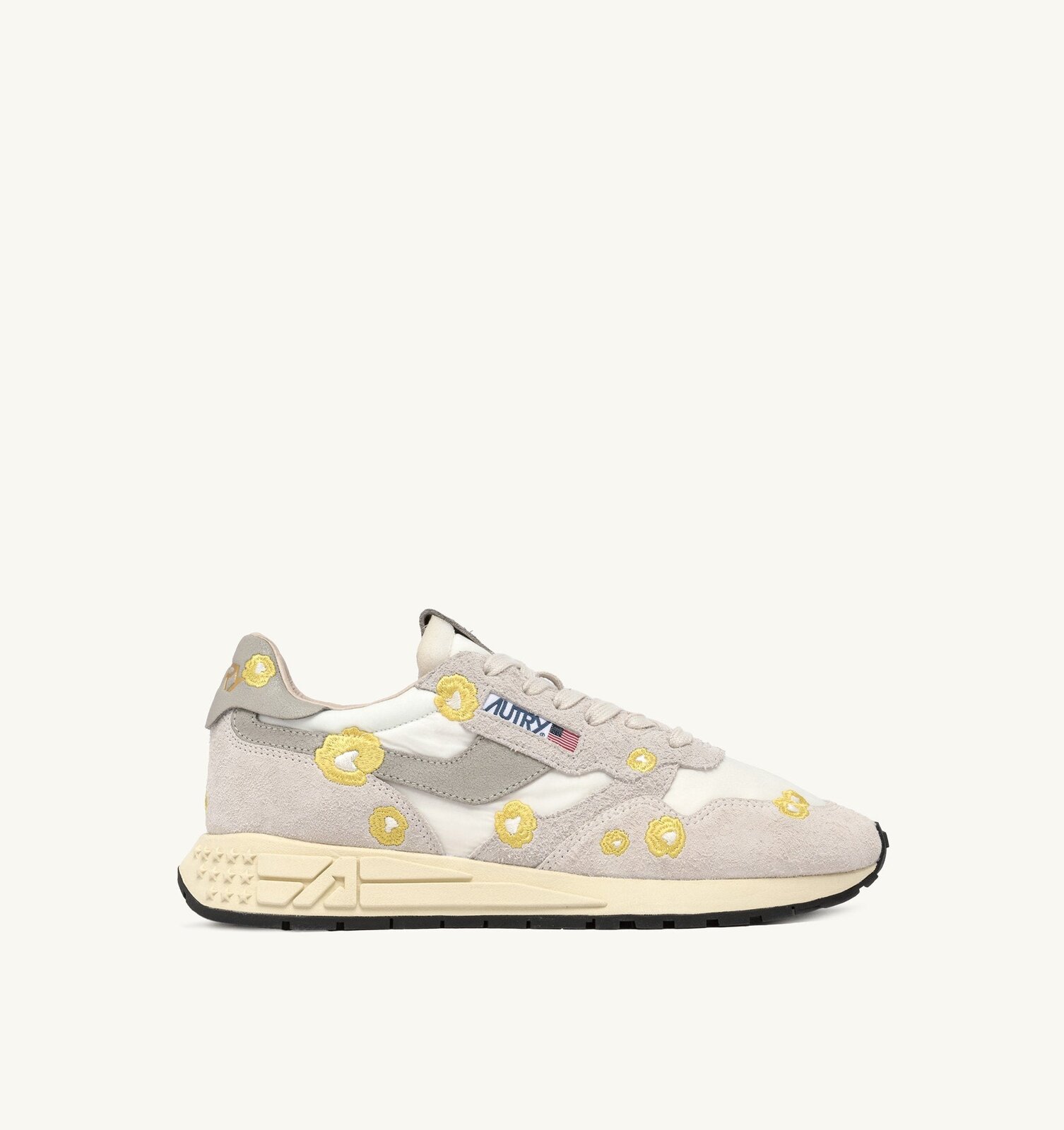 Reelwind Low brodée coloris blanc et buttercup