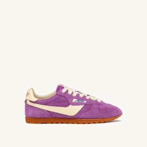 Windspin en daim et cuir violet et rutabaga