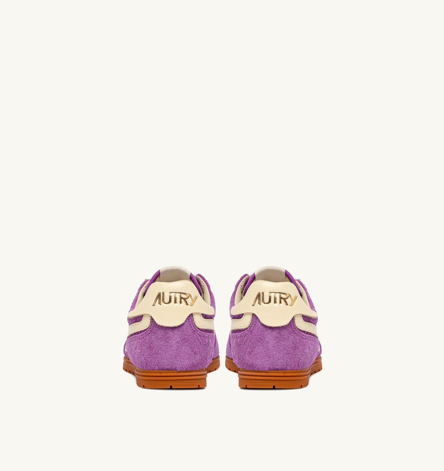Windspin en daim et cuir violet et rutabaga